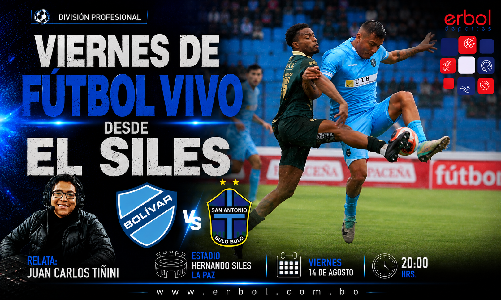 Bolívar vs San Antonio en la Radio