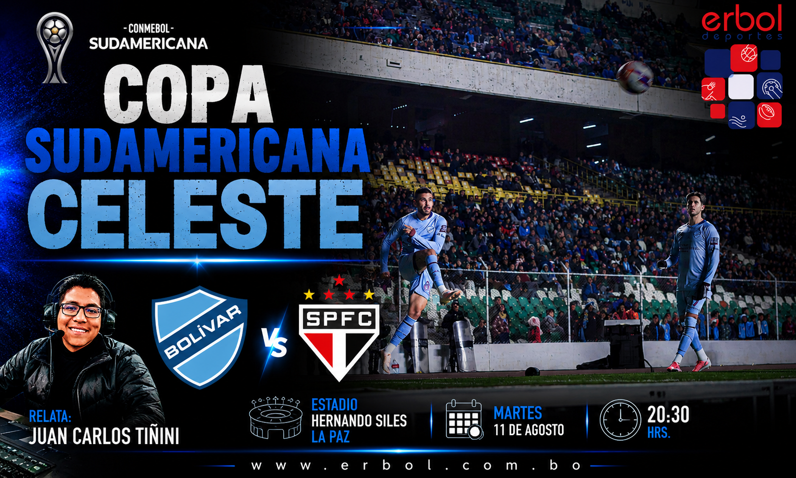Bolívar vs Sao Paulo en la Radio