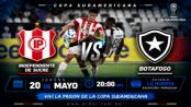 Independiente de Sucre frente a Botafogo, en Asunción Paraguay