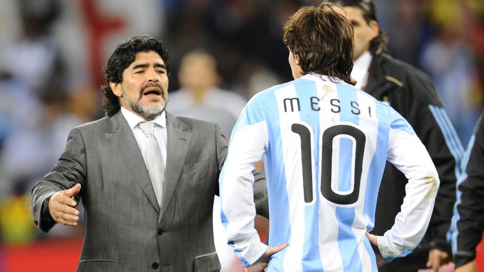 Para Maradona Messi no es un caudillo
