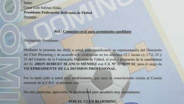 Blooming apoya a Blanco