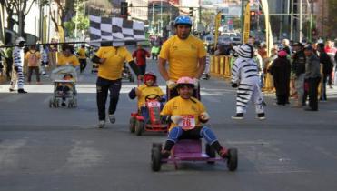 Carrera cochecitos sin motor