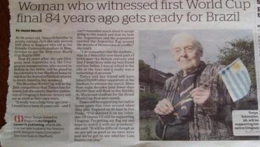 Falleció la uruguaya testigo de la final de 1930