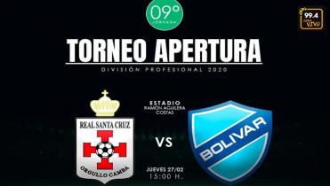 REAL SANTA CRUZ Vs. BOLIVAR en Vivo