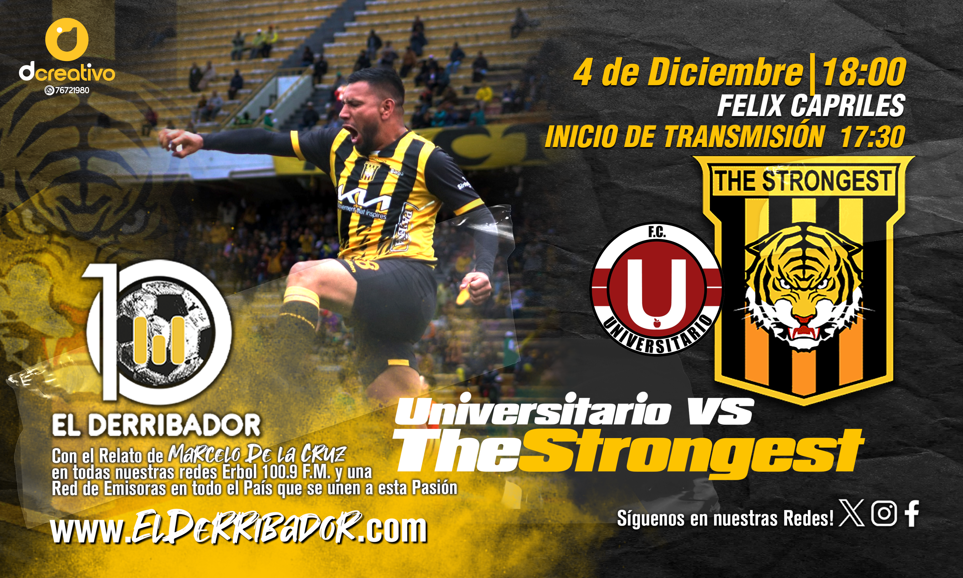 U de Vinto vs The Strongest en la Radio